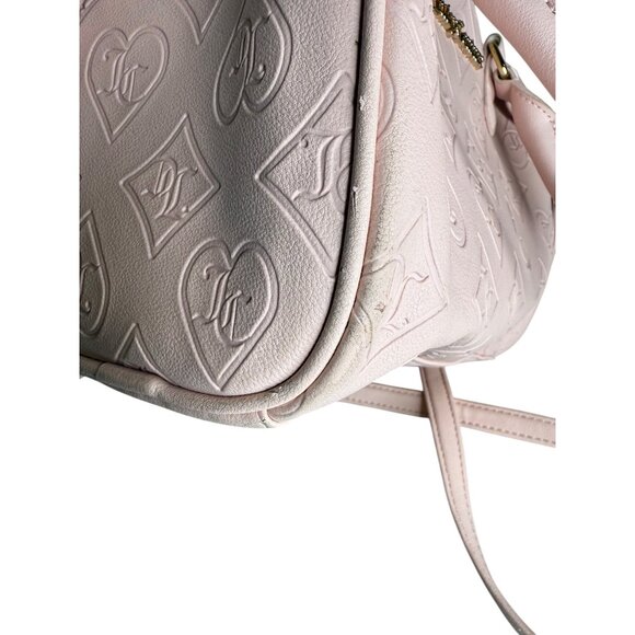 Juicy Couture Pink Embossed Leather Satchel With Heart Charm‎ & Chain Strap - Picture 11 of 11